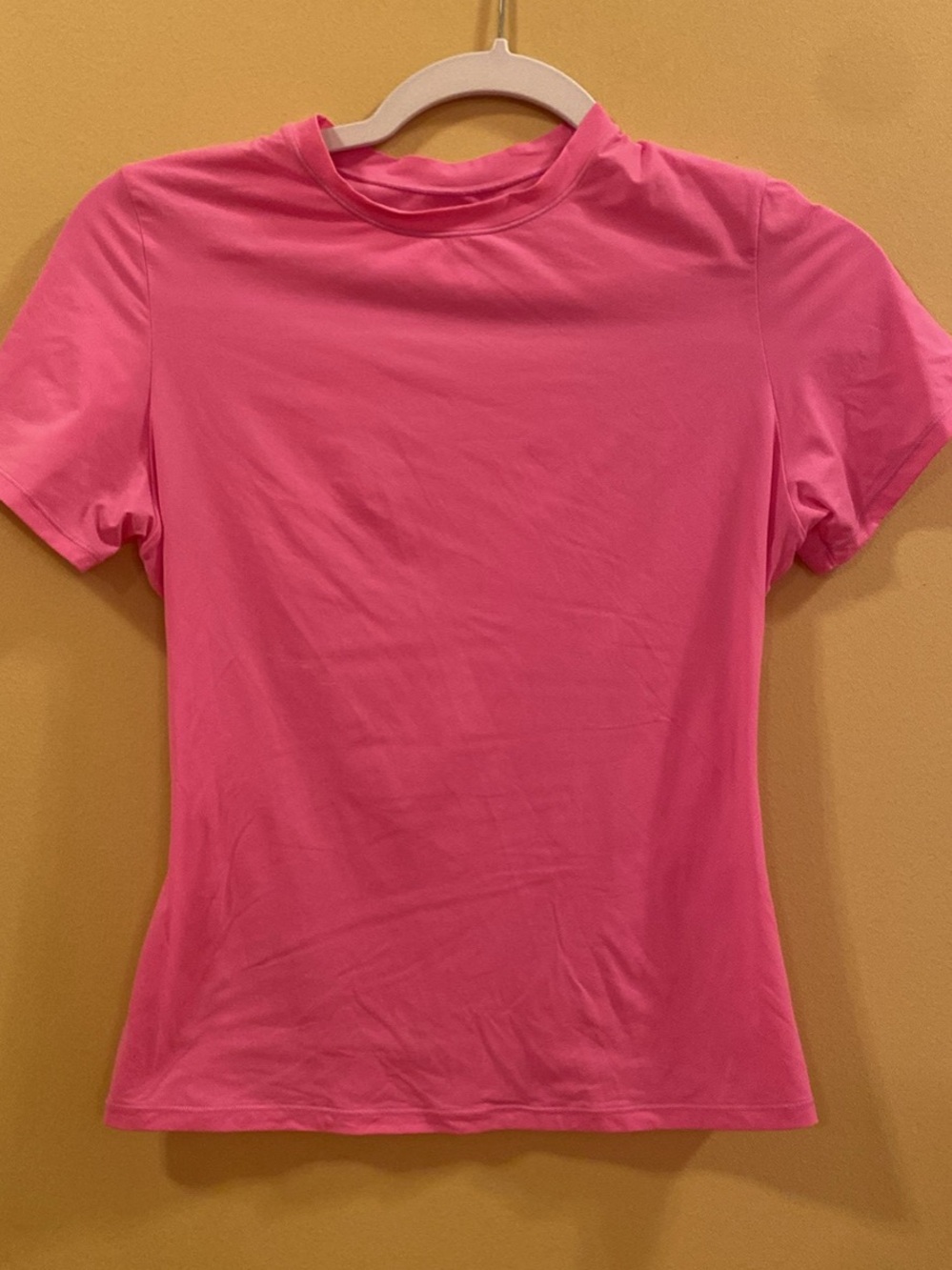 SKIMS Hot Pink Short Sleeve Crewneck Tee